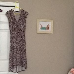 Zebra stripe brown dress