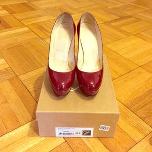 Christian Louboutin Bianca 140 patent leather pump