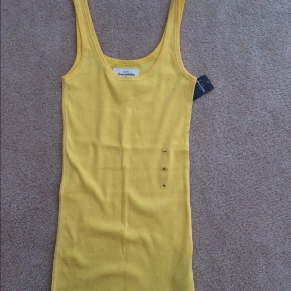 Girls yellow long stretch tank top