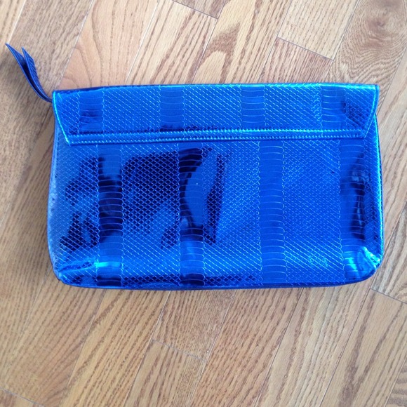 Bags - Metallic Blue Clutch Bags - Metallic Blue Clutch