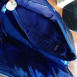 Bags - Metallic Blue Clutch Bags - Metallic Blue Clutch