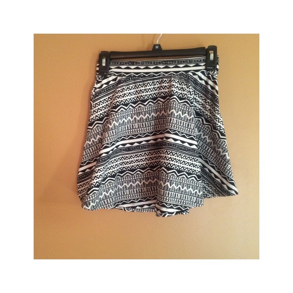black and white skirt