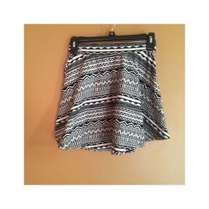 black and white skirt