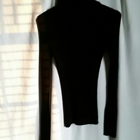 Black heavy turtleneck sweater