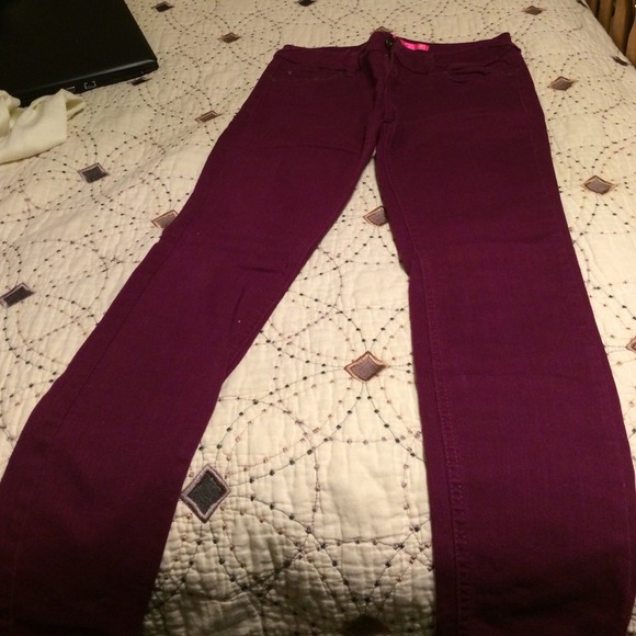 Purple skinny jeans