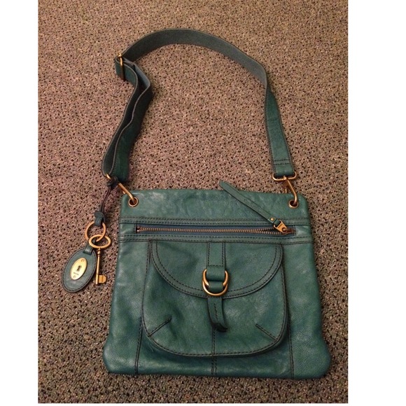 Fossil Turquoise Large Satchel Bag