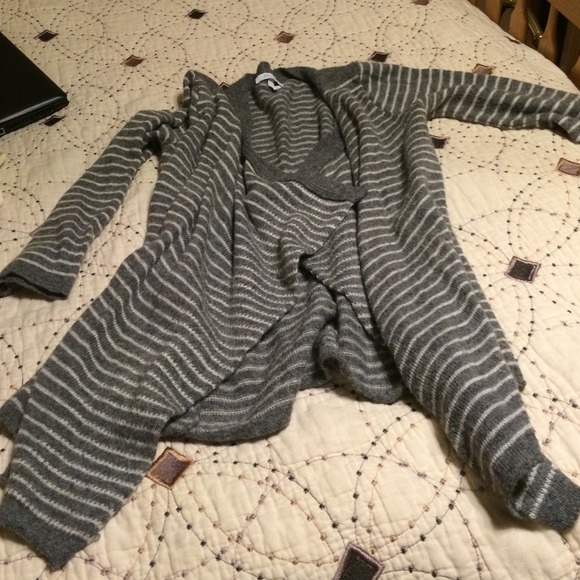 Grey striped sweater
