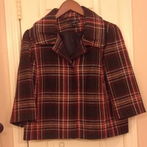 Willi Smith Plaid Wool-blend blazer