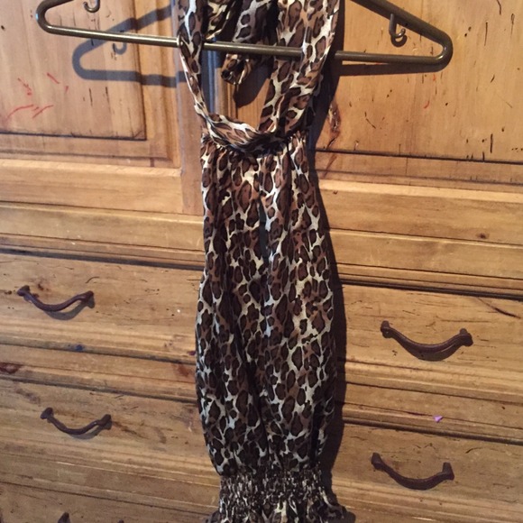 Guess jeans leopard halter top