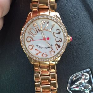 Gold Betsey Johnson watch