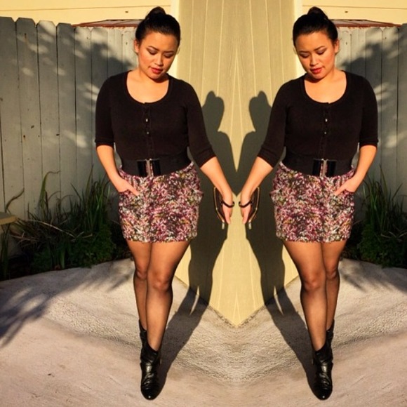 Purple water color splash skirt