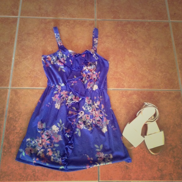 Purple with flowers summer dress 🌷