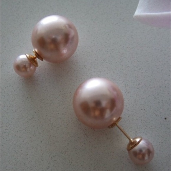 Jewelry - Blush Pink / rose gold tribal earrings