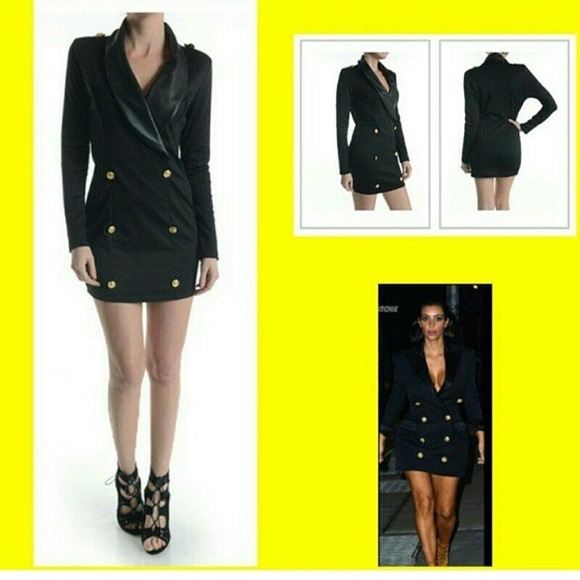 Black Dress Gold Buttons