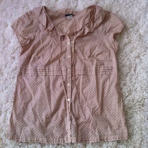 Short sleeve paisley Jcrew blouse