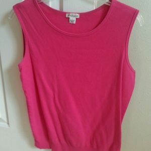 Bright pink tank top