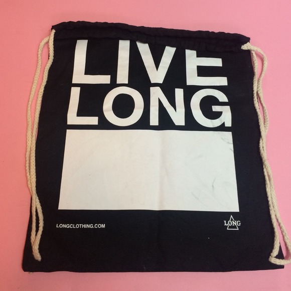 Long clothing drawstring bag
