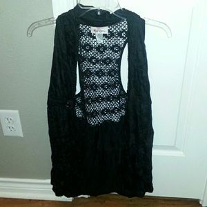 Black sleeveless cover up