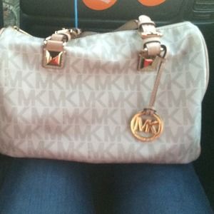 Michael Kors cream Grayson Satchel