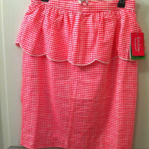 Lilly pulitzer gingham skirt