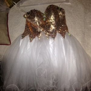 Prom dress shoes and jewelry.