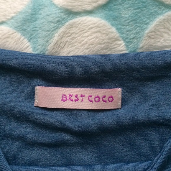 Simple Korean Blue Tank Top - Picture 2 of 2