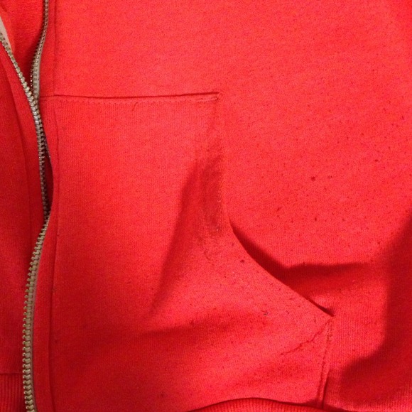 A bright pink/coral H&M jacket with hood - Picture 2 of 4