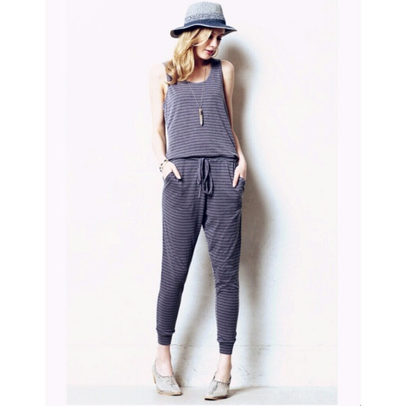 ❌SOLD❌Anthropologie Sundry Dusk Striped Jumpsuit