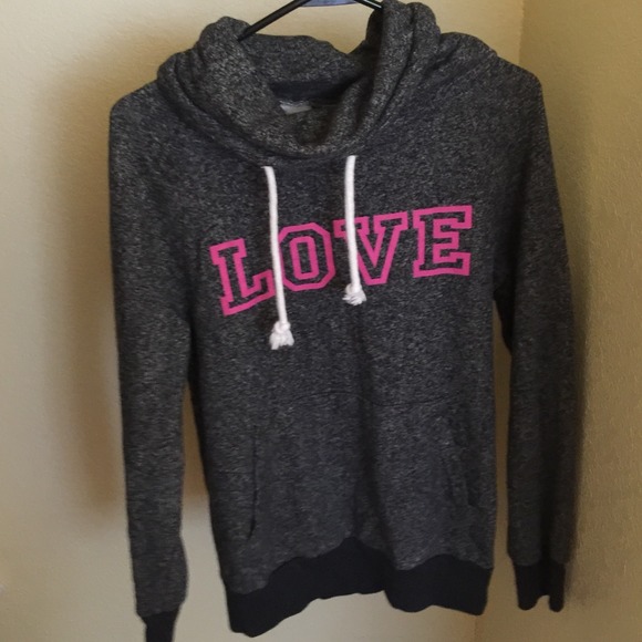 Love cowl neck sweatshirt
