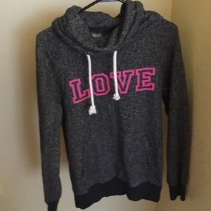 Love cowl neck sweatshirt