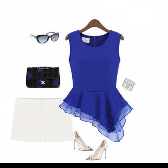 solid blue color blouse