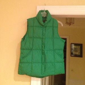 Green puffer vest  worn once!$20