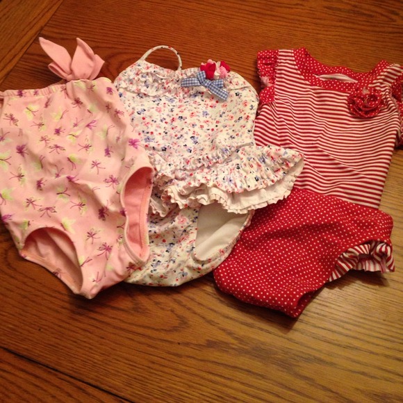 Bundle of 3 girls bathing suits