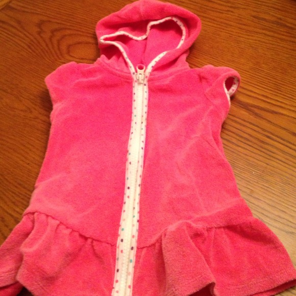 Girls pink bathing suit cover-up