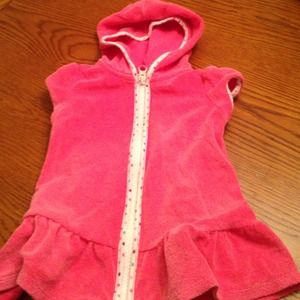 Girls pink bathing suit cover-up