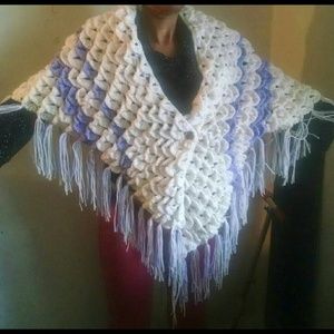 Stay warm in this dazzling homemade crochet shawl.