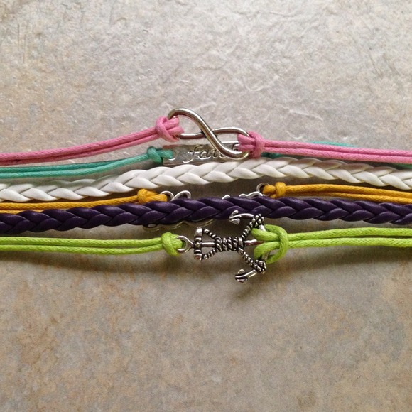Jewelry Faith Love And Anchor Charm Bracelet Poshmark