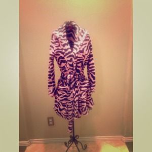 Pink Zebra Robe