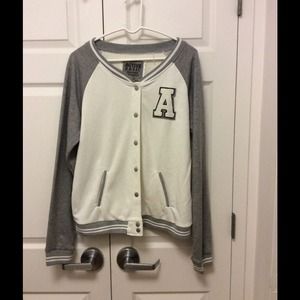 Plus size varsity jacket