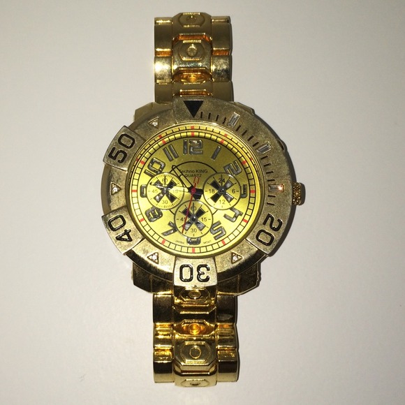 Large gold men's watch