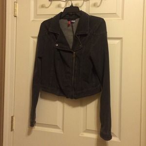 H&M Dark Gray Cotton Moto Jacket