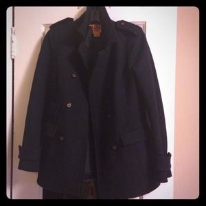 Navy Blue Tory Burch Wool Peacoat