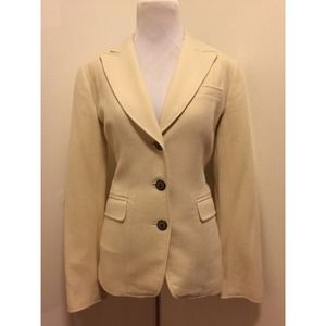 Banana Republic Winter White Wool Blend  Blazer