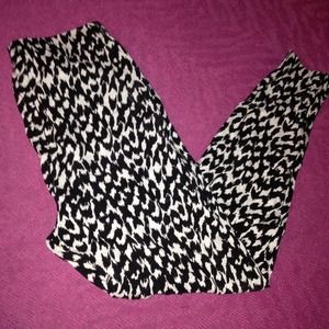Leopard print harem pants