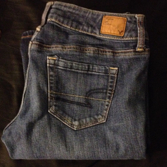 American Eagle boot cut, dark jeans