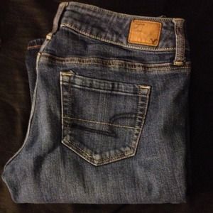 American Eagle boot cut, dark jeans