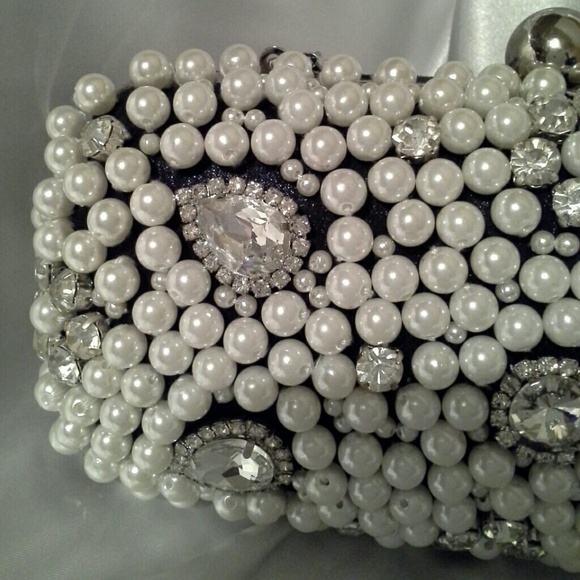 WEDDING PEARL and  SWAROVSKI  PUMPS w/CLUTCH