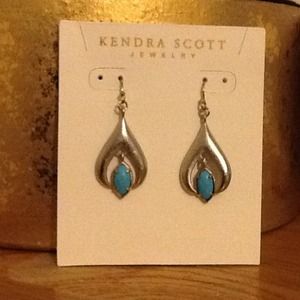 Silver & turquoise dangle earrings