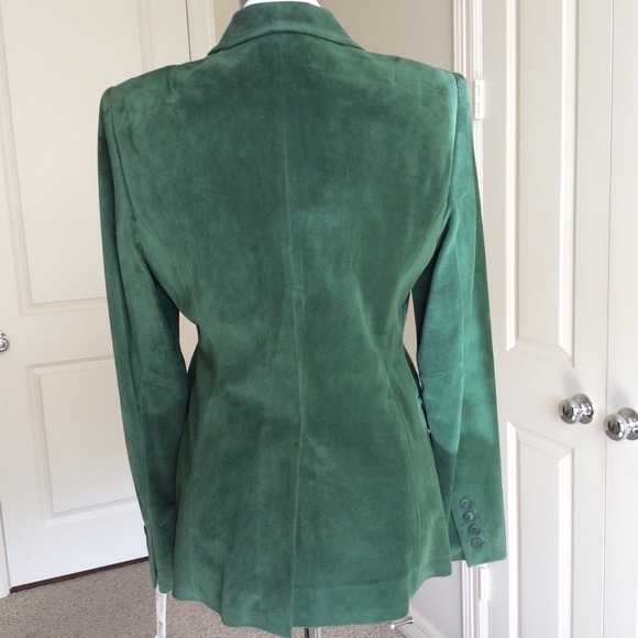 ❌SOLD❌DKNY Green Suede Jacket - Picture 2 of 2