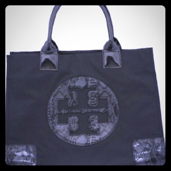 Nylon Ella Tote with printed Python